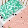 Fitted sheet HappyFriday MOSHI MOSHI White Multicolour 60 x 120 x 14 cm Panda bear by HappyFriday, Sheets and pillowcases - R...