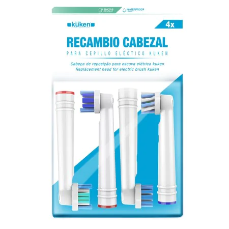 Cabeça de Substituição Küken 34375 Branco 4 Unidades de Küken, Escovas de dentes elétricas e acessórios - Ref: S0455453, Preç...