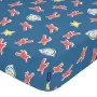 Fitted sheet HappyFriday LE PETIT PRINCE Multicolour Dark blue 60 x 120 x 14 cm Little Plane by HappyFriday, Sheets and pillo...