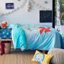 Duvet cover set HappyFriday Le Petit Prince Son Avion Multicolour Single 2 Pieces by HappyFriday, Quilts and quilt covers - R...