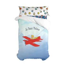 Duvet cover set HappyFriday Le Petit Prince Son Avion Multicolour Single 2 Pieces by HappyFriday, Quilts and quilt covers - R...