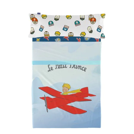 Bettwäsche-Set HappyFriday Le Petit Prince Son avion Bunt Einzelmatratze 2 Stücke von HappyFriday, Bettwäche für Kinderbetten...