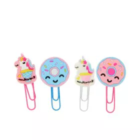 Clips Inca Bunt Einhorn Donut (4 Stück) von Inca, Klammern & Ringe - Ref: S05113579, Preis: 4,43 €, Rabatt: %