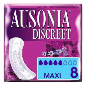 Incontinence Sanitary Pad DISCREET mAXI Ausonia Discreet (8 uds) 8 Units by Ausonia, Urinary incontinence pads - Ref: S057298...