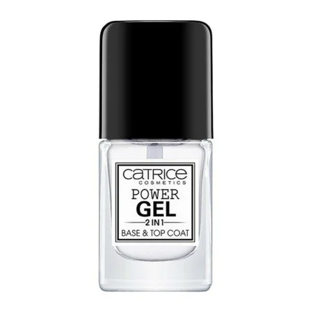 verniz de unhas Power Gel 2 in 1 Base and Top Coat Catrice Power Gel In (10,5 ml) 10,5 ml de Catrice, Vernizes - Ref: S057346...