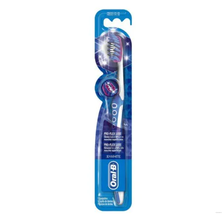 Brosse à Dents 3D White Pro-Flex Luxe Oral-B D White Flex Luxe Moyen 1 Unités de Oral-B, Brosses à dents manuelles - Réf : S0...