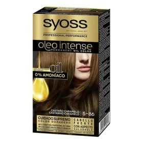 Teinture permanente Syoss Olio Intense Sans ammoniaque Nº 5,86 Marron Caramel de Syoss, Coloration permanente - Réf : S058535...