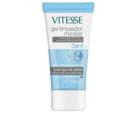 Gel Detergente Viso Vitesse 3 in 1 Camomilla Acqua di rose (150 ml) di Vitesse, Idratanti - Rif: S0596311, Prezzo: 5,53 €, Sc...