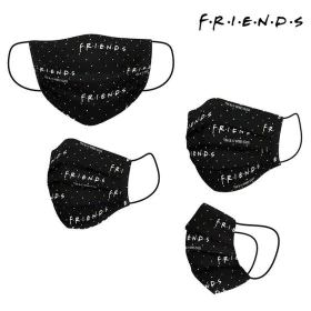 Hygienic Reusable Fabric Mask Friends Adult Black by Friends, Disposables - Ref: S0725016, Price: 7,18 €, Discount: %