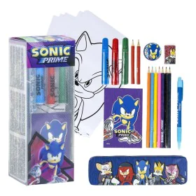 Set de Papelería Sonic Azul 24 Piezas de Sonic, Sets de material escolar - Ref: S0740234, Precio: 8,13 €, Descuento: %