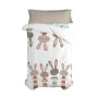 Juego de funda nórdica HappyFriday Moshi Moshi Rabbit Family Multicolor Cama de 80/90 2 Piezas de HappyFriday, Edredones y fu...