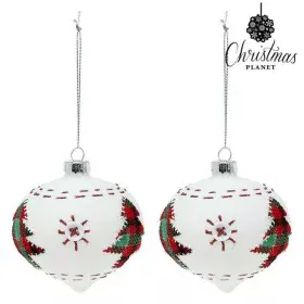 Weihnachtsbaumkugeln 8 cm (2 uds) Kristall Weiß von BigBuy Christmas, Weihnachten - Ref: S1107273, Preis: 5,74 €, Rabatt: %