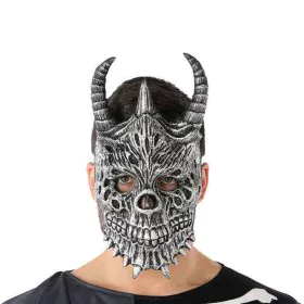 Mask Halloween Male demon Skeleton Grey (20 X 33 cm) by BigBuy Carnival, Masks - Ref: S1123365, Price: 6,79 €, Discount: %