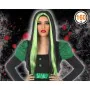 Perruque pour Halloween 118189 (60 cm) Blanc Noir Vert de BigBuy Carnival, Perruques et postiches - Réf : S1125082, Prix : 7,...