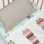 Bedding set HappyFriday Moshi Moshi Rabbit family Multicolour Baby Crib 2 Pieces by HappyFriday, Sheets and pillowcases - Ref...