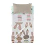 Set di Lenzuola HappyFriday Moshi Moshi Rabbit family Multicolore Culla Neonato 2 Pezzi di HappyFriday, Lenzuola e federe per...