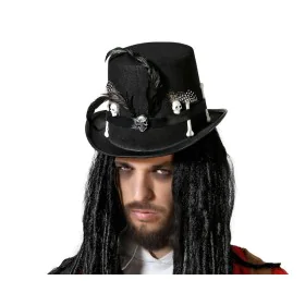 Chapeau Crâne Noir Adultes unisexes de BigBuy Carnival, Chapeaux de chasse - Réf : S1128787, Prix : 6,79 €, Remise : %