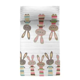 Bedspread (quilt) HappyFriday Moshi Moshi Rabbit Family Multicolour 180 x 260 cm by HappyFriday, Blankets and bedcovers - Ref...