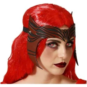 Maske Rot Kriegerin Halloween von BigBuy Carnival, Wimperntusche - Ref: S1132682, Preis: 7,94 €, Rabatt: %