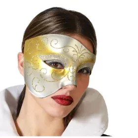 Masque Argenté de BigBuy Carnival, Masques de gardien - Réf : S1133789, Prix : 3,40 €, Remise : %