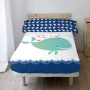 Juego de Sábanas HappyFriday Moshi Moshi Whale Multicolor Cama de 80/90 2 Piezas de HappyFriday, Sábanas y fundas de almohada...