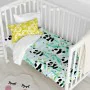 Duvet cover set HappyFriday Moshi Moshi Panda Garden Blue Blue Baby Crib 2 Pieces by HappyFriday, Quilts and quilt covers - R...