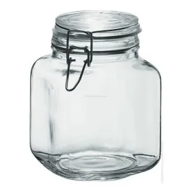 Pot en verre Borgonovo Transparent Hermétique (1,7 L) (12 x 12 x 17 cm) de Borgonovo, Stockage des aliments - Réf : S2208047,...