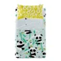 Conjunto de Lençóis HappyFriday Moshi Moshi Panda garden blue Azul Berço de Bebé 2 Peças de HappyFriday, Lençóis e capas de a...