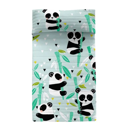 Trapunta HappyFriday Moshi Moshi Azzurro 180 x 260 cm Panda di HappyFriday, Trapunte e copriletti - Rif: D1609714, Prezzo: 68...