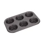 Molde para Pudim Quttin Cherry Aço com carbono 26,5 x 18,5 x 3 cm 6 Unidades de Quttin, Formas para tartes e biscoitos - Ref:...