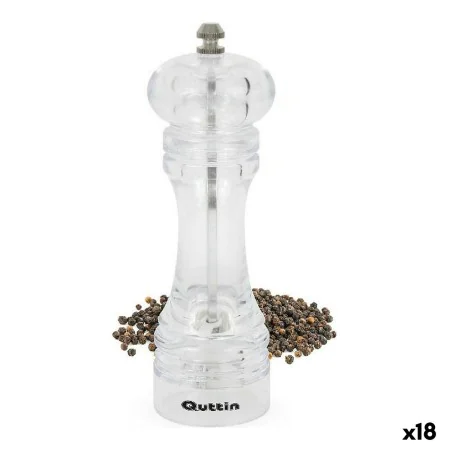 Pepper Mill Quttin Transparent 6,5 x 6,5 x 19 cm by Quttin, Dispensers for dressings and spices - Ref: S2230083, Price: 80,78...