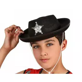 Hat Black Cowboy by BigBuy Carnival, Hunting Hats - Ref: S2400222, Price: 4,07 €, Discount: %