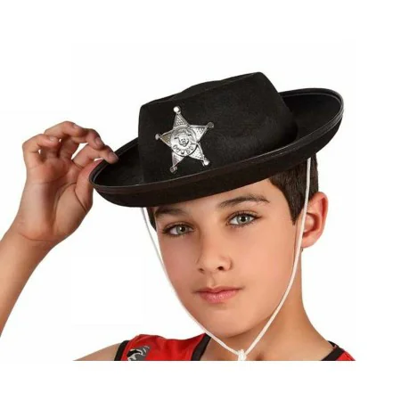 Chapeau Noir Cow-boy de BigBuy Carnival, Chapeaux de chasse - Réf : S2400222, Prix : 3,41 €, Remise : %