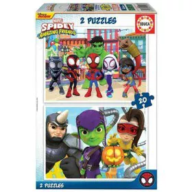 Puzzle Educa Spidey & His Amazing Friends (2 x 20 pcs) de Educa, Puzzles classiques - Réf : S2415832, Prix : 8,99 €, Remise : %