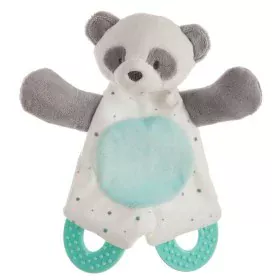 Fluffy toy Aquamarine Teether Panda bear by BigBuy Kids, Blankets and security blankets - Ref: S2431814, Price: 6,97 €, Disco...