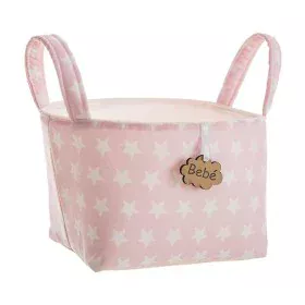 Cabaz Cor de Rosa Estrelas Com pegas 17 x 13,5 x 20 cm de BigBuy Kids, Armazenamento - Ref: S2431843, Preço: 6,03 €, Desconto: %