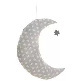 Coussin Lune Gris 38 x 30 cm de BigBuy Kids, Coussins en peluche - Réf : S2431850, Prix : 5,81 €, Remise : %