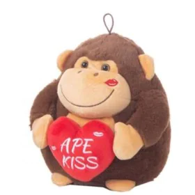 Fluffy toy Gorilla Heart 22 cm by BigBuy Fun, Animals and figures - Ref: S2435283, Price: 6,64 €, Discount: %