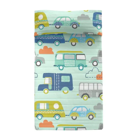 Bedspread (quilt) HappyFriday Moshi Moshi Multicolour 200 x 260 cm Cars by HappyFriday, Patchwork Quilts & Coverlets - Ref: D...