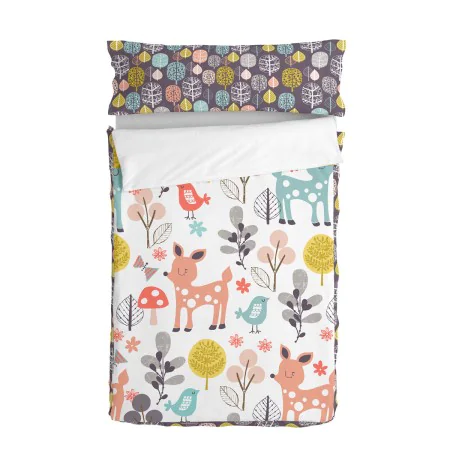 Bettbezug mit Füllung HappyFriday Moshi Moshi Woodland Bunt 105 x 200 cm von HappyFriday, Schlafsäcke - Ref: D1609791, Preis:...