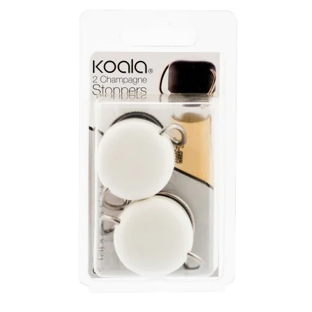 Set di Tappi per Champagne Koala Bodega 5 x 3,5 cm 2 Unità Metallo Bianco di Koala, Tappi versatori da vino - Rif: S2706222, ...