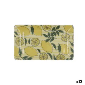 Tablett für Snacks Quid Sicilia Bunt Biokunststoff Zitronengelb 25 x 15 x 2 cm (12 Stück) von Quid, Teller und Schüsseln - Re...