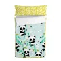 Capa de Edredão com Enchimento HappyFriday Moshi Moshi Panda Garden Blue Azul 105 x 200 cm de HappyFriday, Sacos-cama - Ref: ...