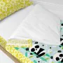 Quilted Zipper Bedding HappyFriday Moshi Moshi Panda Garden Blue Blue 105 x 200 cm by HappyFriday, Slumber Bags - Ref: D16098...