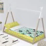 Quilted Zipper Bedding HappyFriday Moshi Moshi Panda Garden Blue Blue 105 x 200 cm by HappyFriday, Slumber Bags - Ref: D16098...