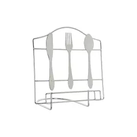 Stand DKD Home Decor Pieces of Cutlery Silver Metal Plastic 23 x 15 x 22 cm by DKD Home Decor, Presentation Stands - Ref: S30...