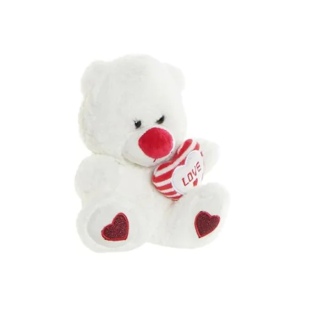 Jouet Peluche DKD Home Decor Blanc Rouge Plastique Enfant 17,5 x 15 x 20 cm de DKD Home Decor, Animaux et personnages - Réf :...