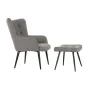 Siège DKD Home Decor Noir Gris Métal 69 x 77 x 91 cm de DKD Home Decor, Chaises - Réf : S3033253, Prix : 189,20 €, Remise : %