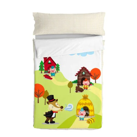 Quilted Zipper Bedding HappyFriday Mr Fox Piggys Multicolour 105 x 200 cm by HappyFriday, Slumber Bags - Ref: D1609806, Price...