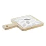 Vassoio per aperitivi DKD Home Decor Bianco/Nero Bambù Gres Fogli Cottage 18 x 12 x 1 cm di DKD Home Decor, Piatti e teglie -...